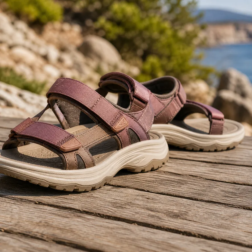 Dämpade sandaler med tjock EVA-sula för vandring och friluftsliv